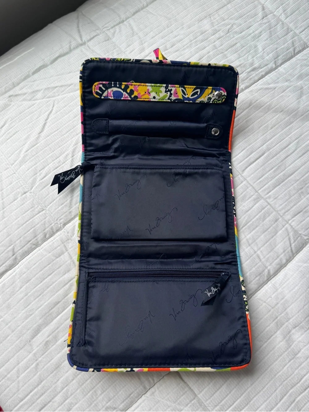 Vera Bradley multicolored quilted jewelry organizer